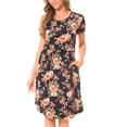 thumbnail image 3 of Bearsland Women’s Short Sleeve Midi Maternity Nursing Dress Casual  Breastfeeding Dress with Pocket, 3 of 8
