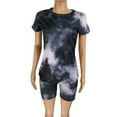 thumbnail image 5 of Besolor 2 Piece Shorts Sets for Women Fashion Tie-Dye Short Sleeve Crewneck Summer Tops Biker Shorts Tracksuit Outfits, 5 of 5