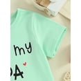 thumbnail image 6 of SANSIWU Father's Day Little Girls Boys Summer T-Shirt Letter Heart Print Short Sleeve Tops, 6 of 7