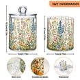 thumbnail image 5 of Yayeee 2 Pack Qtip Holder Bathroom Cotton Swab Canister with Lid Clear Dispenser Set, Colorful Wildflowers, 5 of 6