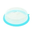 thumbnail image 1 of Stackable Refrigerator Plate Cover Fresh-keeping Bowl Covers Prevention Reusable Splash-proof Oil Lid Microwave Oven Caps Gadgets Container blue, 1 of 8