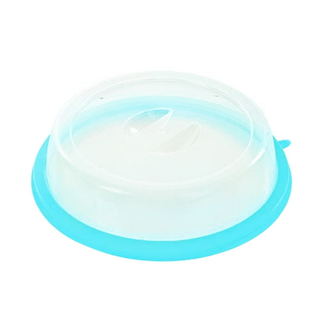 Couvercle de Plaque de Réfrigérateur Empilable Frais-Garde Bol Couvre Anti-Éclaboussures Couvercle de Plaque de Réfrigérateur Couvercle à Huile Micro-Ondes Four Bouchons Gadgets Récipient Bleu