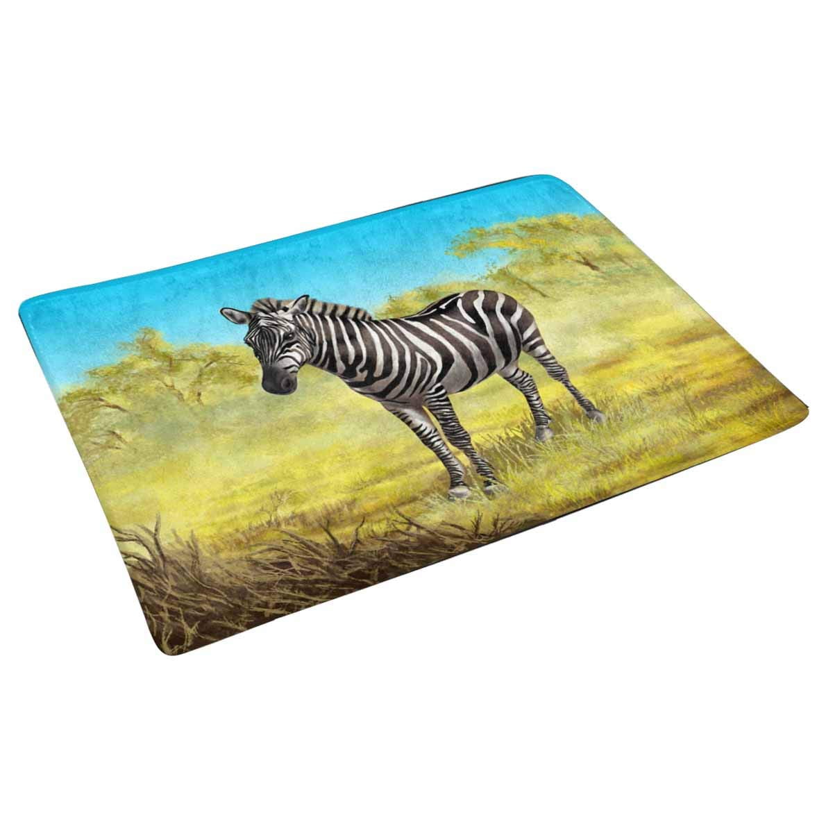 POP Wildlife Zebra in Its African Doormat Entrance Mat Floor Rug Indoor