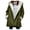Army Green, variant on LEAVINGSUO Plush Oversized Women's Jacket Lounge,Women's and Winter Hooded Long Sleeved Hooded Coat Top Long Sleeved Hooded Casual Coat/Jacket Green S