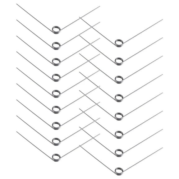 36PCS 90 Degree Torsional Spring Stainless Steel Torsion Spring V-Shaped Torsional Spring 0.5mm Wire Diameter Mechanical Torsion Spring