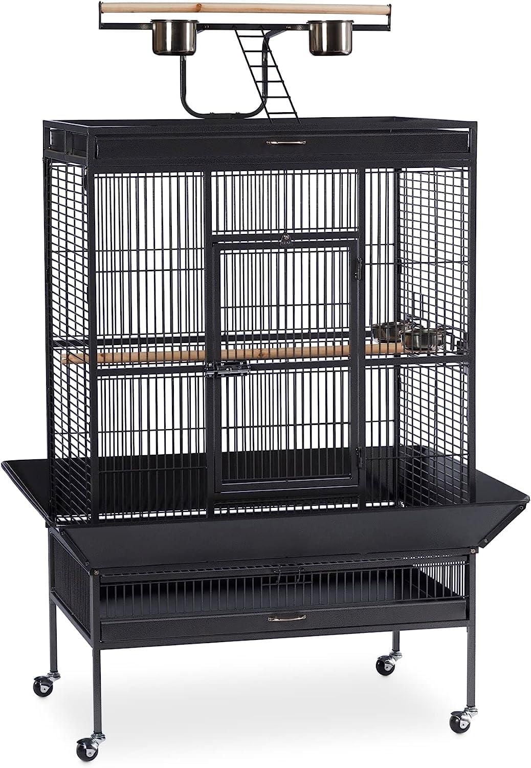 Prevue Wrought Iron Parrot Cage, Black