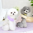 thumbnail image 3 of NIBOLOG Two-leg Pet Clothes Bright Color Doll Collar Floral Design Pet Shirt Pet Accessories, 3 of 8
