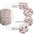 thumbnail image 6 of Red Boho Flower Bathroom Curtain 72 Inch Shower Curtain with Hooks, Vintage Paisley Farmhouse Pattern Waterproof Polyester Bath Curtain Washable Bathtub Curtain 72''x 72'', 6 of 6