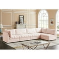 thumbnail image 3 of Meridian Furniture Jacob Pink Velvet Modular Sectional, 3 of 11