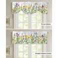 thumbnail image 4 of Spring Flower Daisy Butterfly Short Window Curtain Adjustable Tie Up Valance for Living Room Kitchen Window Drapes, 4 of 6