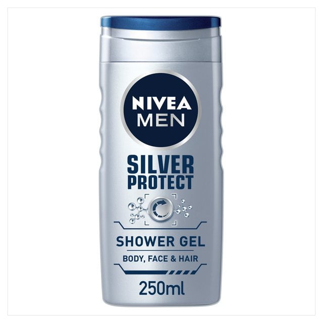 NIVEA MEN Shower Gel Silver Protect 250ml European Version Imported