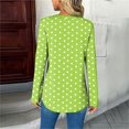 thumbnail image 5 of Women's Long Sleeve Tops 2026 Trendy Polka Dot V Neck Pullover Shirts Spring Causal Loose Fit Tunic Dressy Blouse, 5 of 7