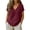 Wine, variant on MEICHEN Linen Shirts for Women Casual Cotton Spring Tops V Neck Summer Short Sleeve Shirt Vacation Casual Clothing