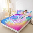 thumbnail image 4 of Homewish Ocean Mermaid Twin Sheet Sets 3pcs for Child Boys Girls,Dreamy Princess Twin Fitted Sheet Microfiber,Gradient Chic Flowers Breathable Flat Sheet,Ultra Soft Home Decor, 4 of 7