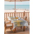thumbnail image 2 of Outdoor Tablecloths with Umbrella Hole & Zipper, Yellow Grey Abstract Tablecloth Rectangle 60x84 Inch, Gradient Geometric Graffiti Modern Art Waterproof Table Cloth, Patio/Pool/Picnic Table Covers, 2 of 8