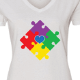 thumbnail image 4 of Inktastic Autism Awareness Month Puzzle Women's V-Neck T-Shirt, 4 of 5