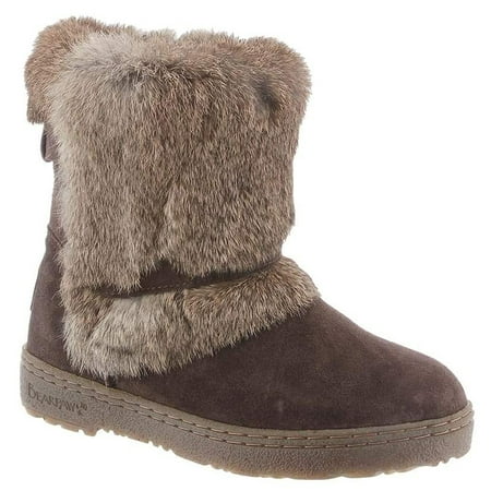 Bearpaw Women's Marie Snow Boots Brown Sheepskin 10 M