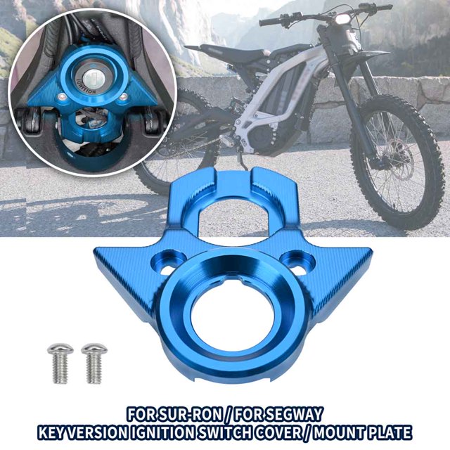 ALLTIMES For Sur Ron Light Bee S X Key Version Ignition Switch Cover / Mount Plate, Blue Aluminum Alloy