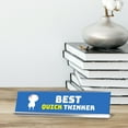 thumbnail image 3 of Best Quick Thinker, Silver Frame Desk Sign (2x8), 3 of 3
