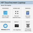 thumbnail image 3 of Ordenador portátil HP Pavilion 15.6 HD con pantalla táctil 2024 i3 de 12 GB y 256 GB SSD, 3 of 5