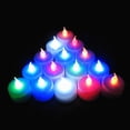 thumbnail image 6 of LED Candles, 12-Pcs Color Changing Tea Lights Candles Battery Operated Bulk, Long-Lasting Flameless Tealight Candles for Halloween Christmas Holiday Decor, 1.5'' D X 1.25'' H, 6 of 9