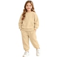 thumbnail image 5 of UACY Boys Girls Fleece Sweatsuit 2 Piece Set - Crewneck Sweatshirt & Jogger Sweatpants Outfit, Kids Tracksuit for School Casual Lounge Active Wear, 5 of 5