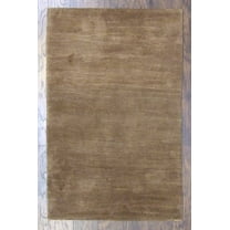 Wahi Rugs Hand Knotted Plain Modern Design 4'0"x6'0" -w363