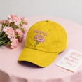 thumbnail image 4 of Mama Embroidered Baseball Cap for Women – Adjustable Mother’s Day Hat with Carnation Design Mom Trucker Cap Breathable Casual Hat Gift for Moms, 4 of 5