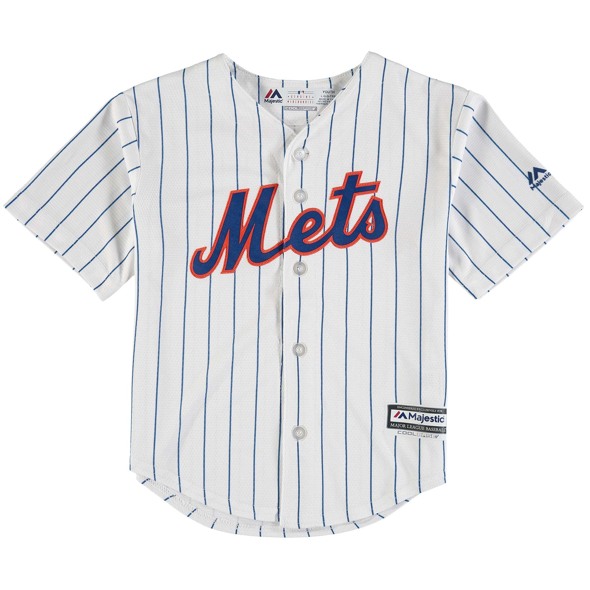 New York Mets Majestic Preschool Official Cool Base Team Jersey White by Outerstuff