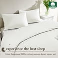 thumbnail image 3 of California Design Den Duvet Cover - 400 Thread Count 100% Cotton, 3 Piece Sateen Weave Bedding Set, Soft Luxury Comforter Cover and Two Pillow Shams, with Button Closure and Corner Ties, 3 of 9