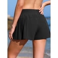 thumbnail image 6 of Anwell Swim Shorts for Womens Pleated Side Swim Bottoms High Waisted Bikini Tanikini Bath Suit Shorts, 6 of 7