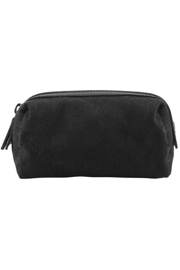 Pre-Owned Gucci pouch, 29596, GG canvas, black, zipper closure, unisex.