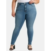 Terra & Sky Women's Plus Size Skinny Straight Jeans, Sizes 14W-34W