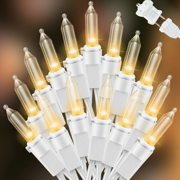 Cadena de luces LED LAMPHOME 100 Mini LED de color blanco cálido de 6,6 m