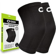 Crucial Compression Knee Sleeve .. (1 Pair) - Best .. Knee Braces for Knee .. Pain for Men & .. Women - Non-Slip Knee .. Support for Running, Weightlifting, .. Basketball, Gym, Workout, Sports