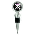 thumbnail image 1 of Girly Skull And Crossbones With Hairbow Wine Bottle Stopper, 1 of 1
