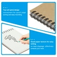 thumbnail image 3 of Uxcell Cuaderno de bocetos con espiral superior de 12 x 8" 120GSM, 60 páginas 30 hojas 1 pieza Cuaderno de bocetos retro, 3 of 6