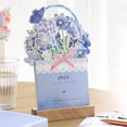 thumbnail image 3 of 2022 Creative Desk Calendar Unique Flower Basket Shape Desktop Schedule Calendar 12 x 21 cm-Daisy, 3 of 7