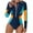 Navy, variant on CFLVAEK One Piece Swimsuits for Women Tummy Control Long Sleeve Rash Guard Swimsuit Slimming Zip Up Sporty Bathing Suits Color Block Modest Swimwear 2025 Navy M