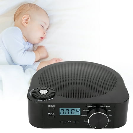 Yosoo White Noise Sound Machine for Baby Adult Sleeping, 10 Non-Looping Soothing Sounds with High Quality Speaker, LCD digital display and 4 Timer