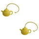thumbnail image 4 of Inteprter Infusor de té Forma de tetera Fácil de limpiar Filtro de hojas Colador de café resistente al calor Oficina en el hogar Regalo Regalo Amarillo 2piezas, 4 of 6