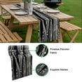 thumbnail image 5 of Sage Green Black Stripes Table Runner - 48 Inch Long, Kitchen Dining Table Runner Dresser Scarves, Grey Abstract Gradient Striped Farmhouse Decor for Coffee Tables Wedding Party Banquet, 5 of 8