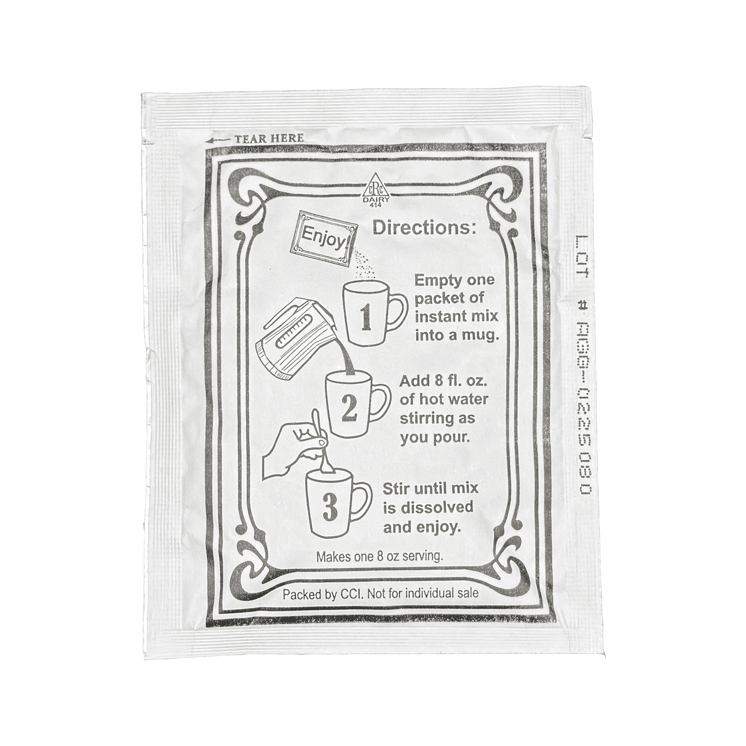 Non-Fat Dry Milk Instant Mix Packets – 15g Each, 100 Pack – Vitamin A & D Fortified, Shelf-Stable Powdered Milk