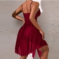 thumbnail image 5 of Warop Women's Camisole Dress with V-Neck, Lace and Sheer Mesh, Sexy Backless Slit Nightgown for Bedroom and Lounge, 5 of 5