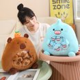 thumbnail image 4 of New Capybara Shark Shaped Snack Bag Plush Toys Super Soft Cartoon Squishy Pillow Funny Food Dolls Birthday Gifts Room Decor, 4 of 5