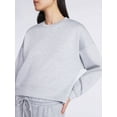 thumbnail image 5 of Scoop Women's and Women's Plus New Scubaknit Cropped Sweatshirt with Drop Sleeves, Sizes XS-4X, 5 of 6