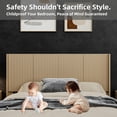 thumbnail image 6 of Barara King Modern Farmhouse Wood Headboard 80.2 Inches Wide, Wingback Fluted Panel, Wall Mounted, Natural Oak, 6 of 10