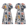 thumbnail image 3 of Bixox Robe d'Été à Manches Courtes pour Femmes Robe Ample Longueur Genou avec Poches-Chien, 3 of 7