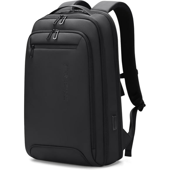 FENRUIEN Mochila Delgada para Laptop de Negocios para Hombre, Bolsa de Viaje Resistente Al Agua de 15.6 Pulgadas con Puerto de Carga USB, Mochila Ligera de Oxford para Computadora