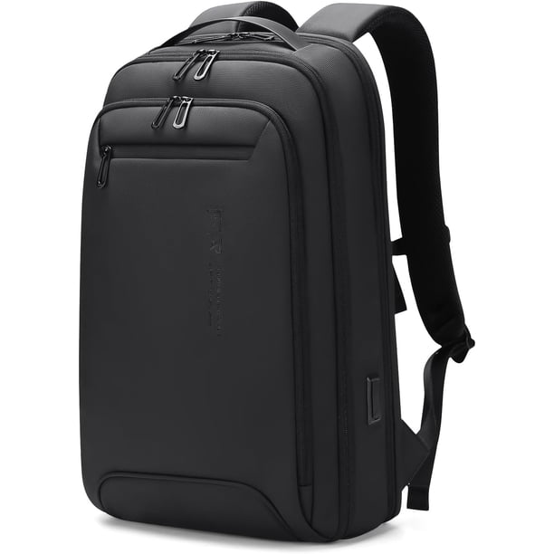 FENRUIEN Mochila Delgada para Laptop de Negocios para Hombre, Bolsa de Viaje Resistente Al Agua de 15.6 Pulgadas con Puerto de Carga USB, Mochila Ligera de Oxford para Computadora